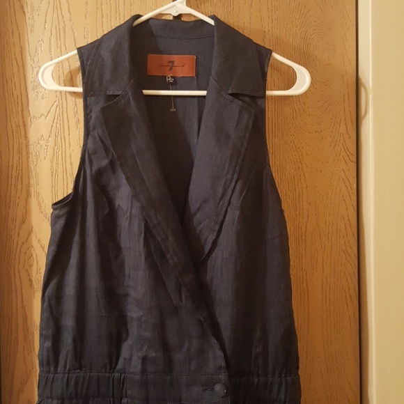 Ladies denim sleeveless overalls - Picture 2 of 10